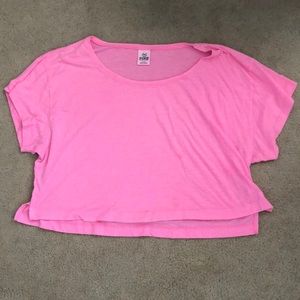 PINK Oversized Crop Top